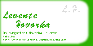 levente hovorka business card